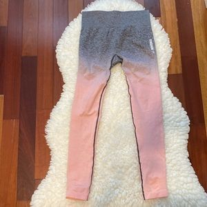 Gymshark Ombré Seamless Reversible High Waist Leggings Work Out Jogging Pants